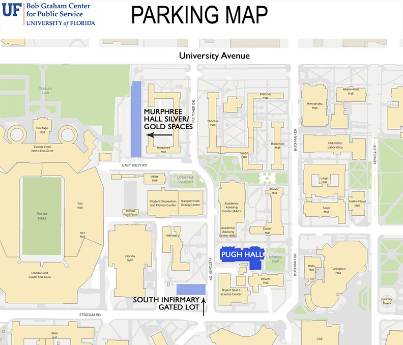 map of pugh hall on uf campus