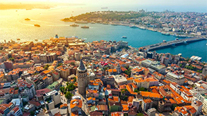 aerial of istanbul turkey